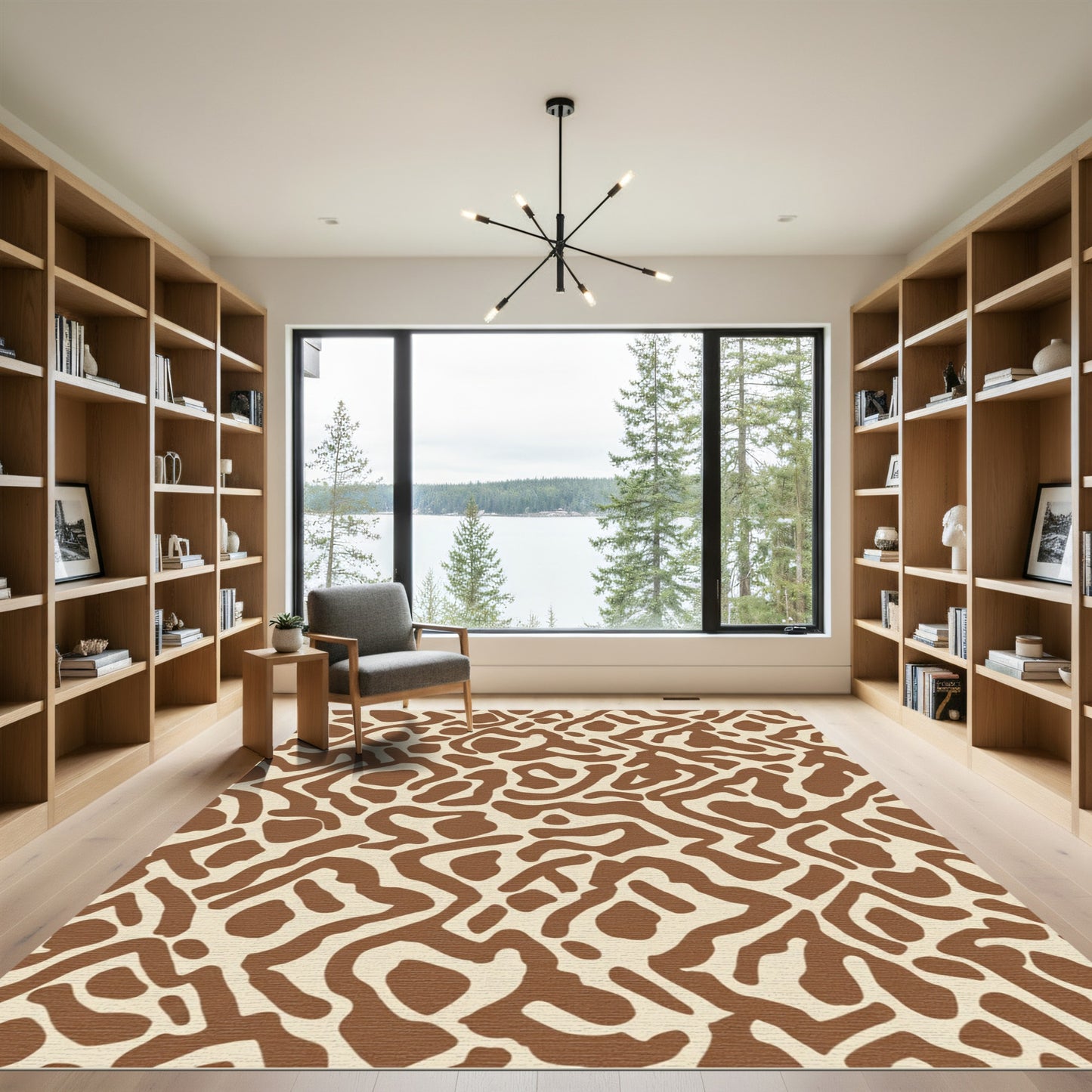 Sienna Abstract Organic Flow Rug
