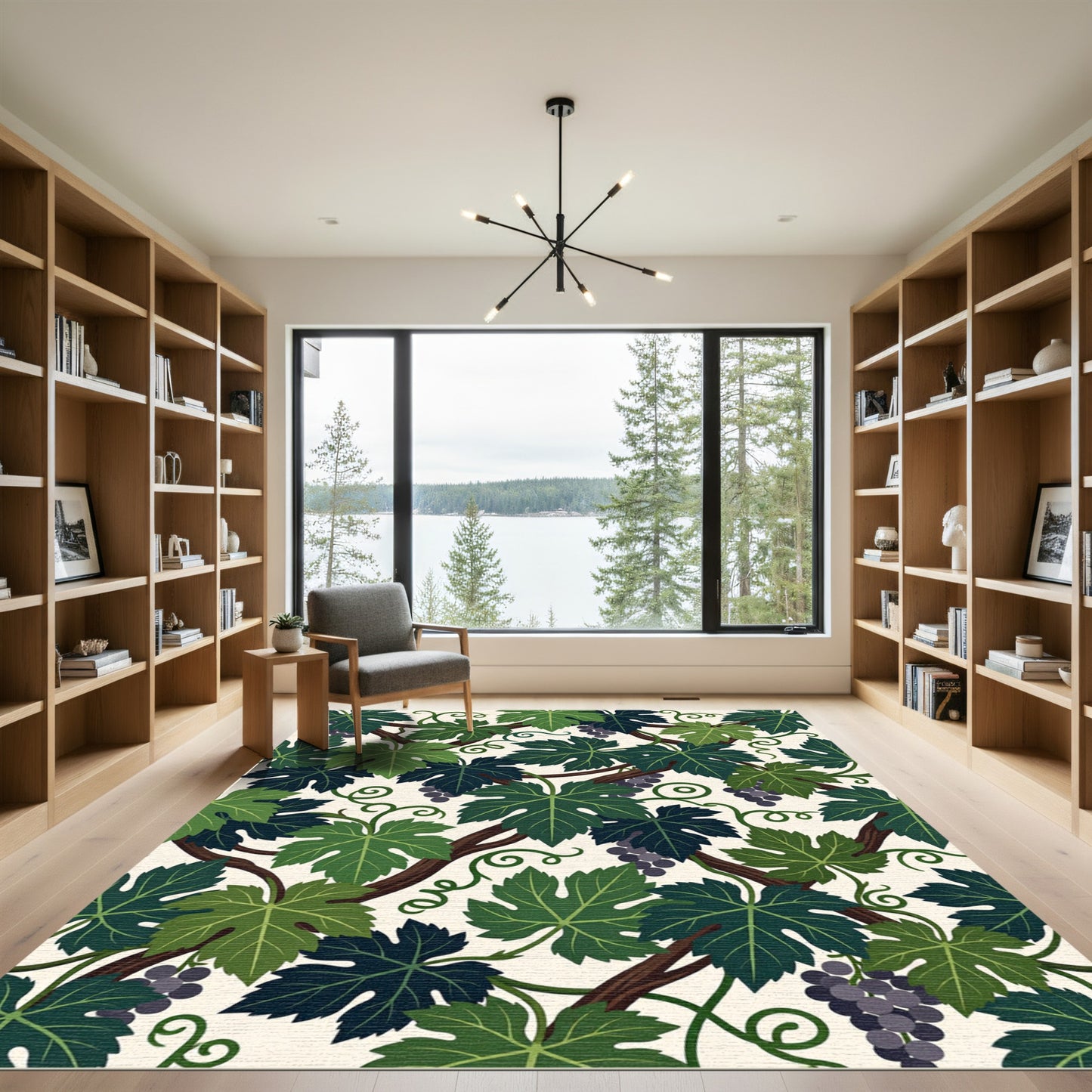 Emerald Grapevine Botanical Climbing Vine Rug