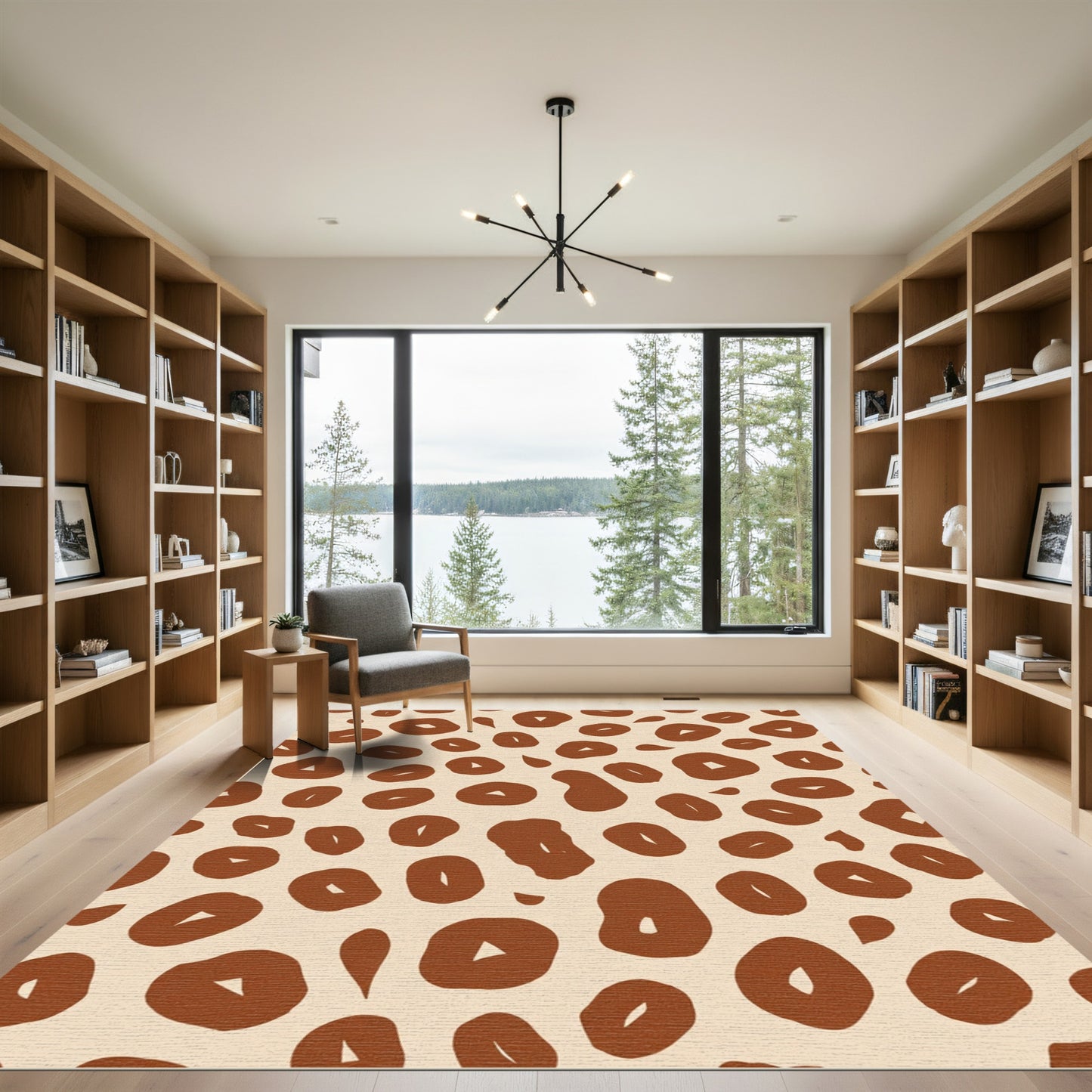Brown Animal Print Spots Rug