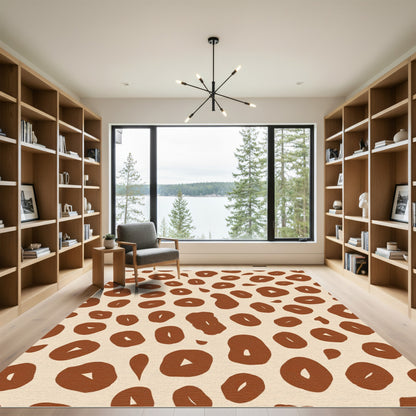 Brown Animal Print Spots Rug
