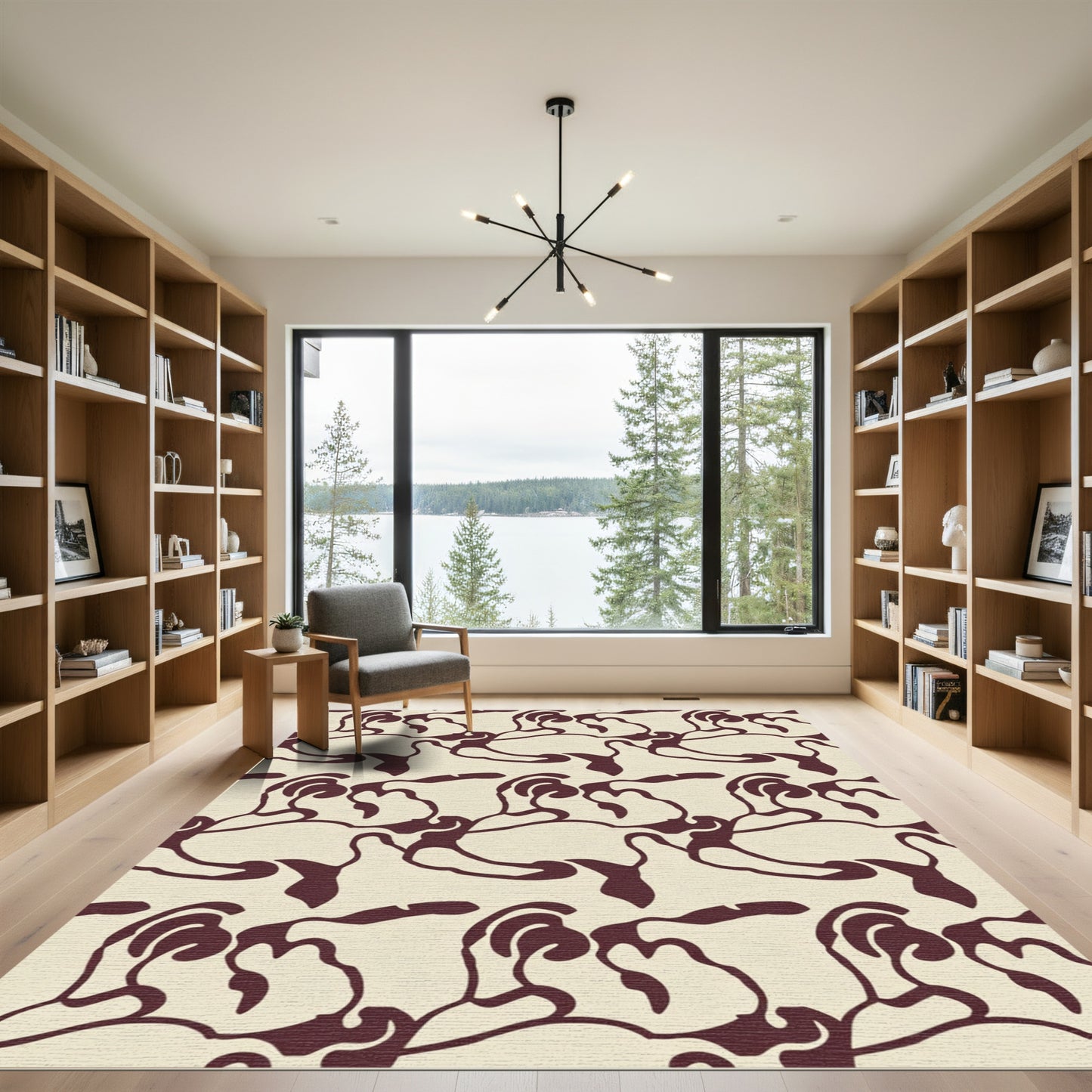 Burnt Orange Organic Flow Rug