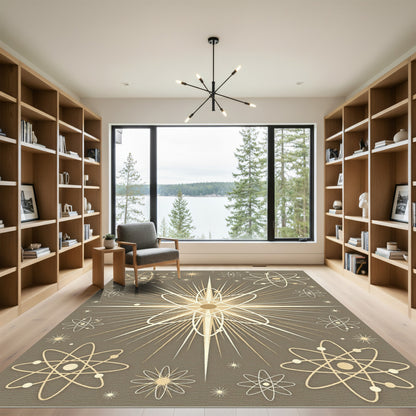 Retro Atomic Stars and Orbits Rug