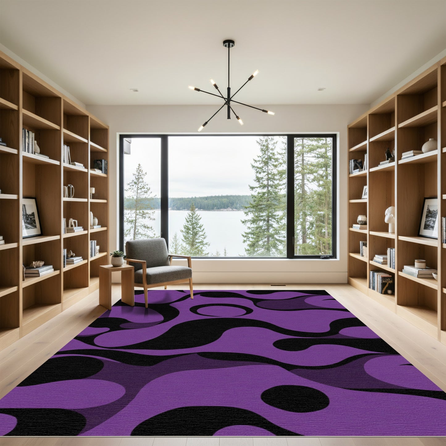 Bold Purple Organic Wave Rug