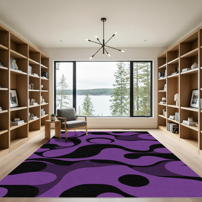 Bold Purple Organic Wave Rug