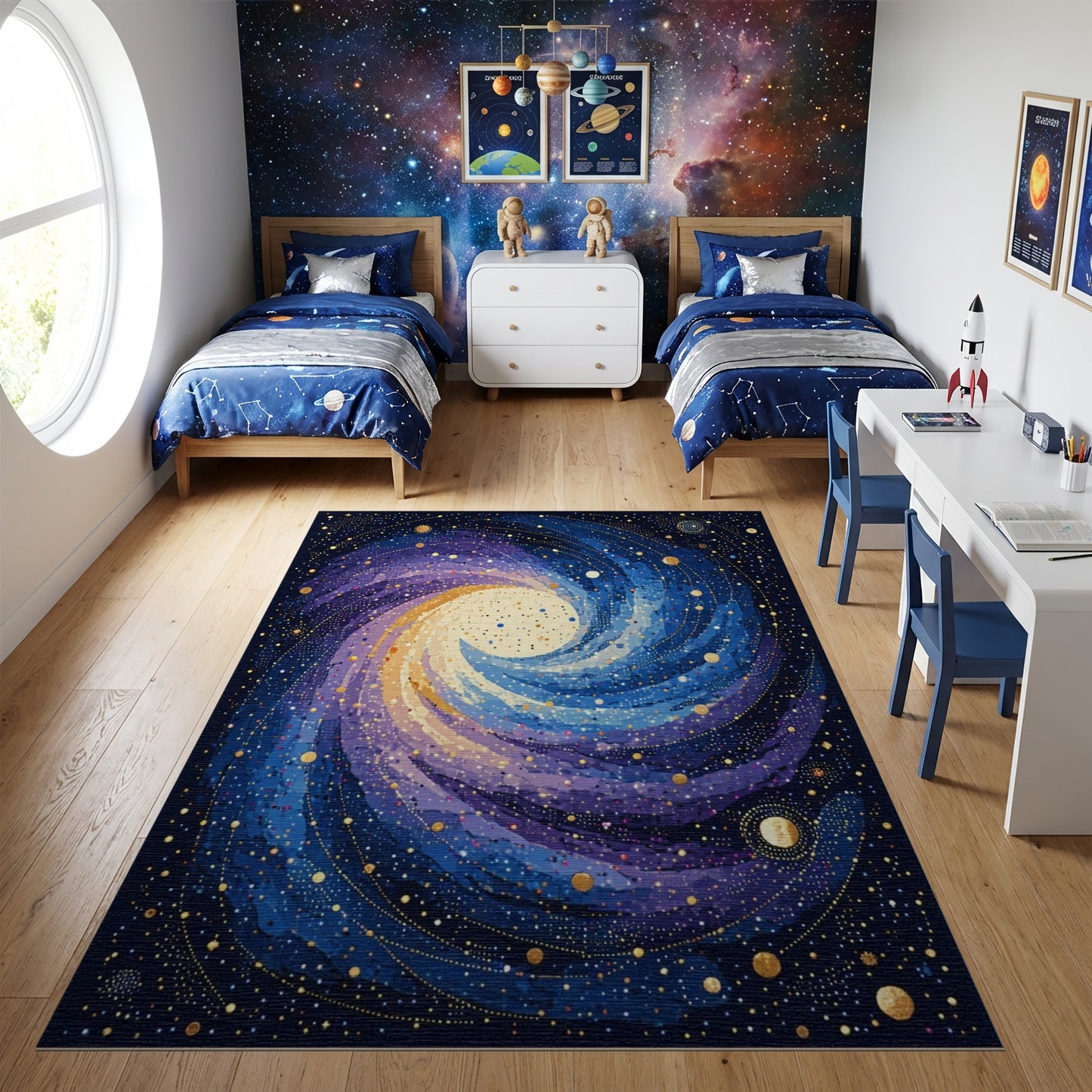 Cosmic Spiral Galaxy Starry Rug