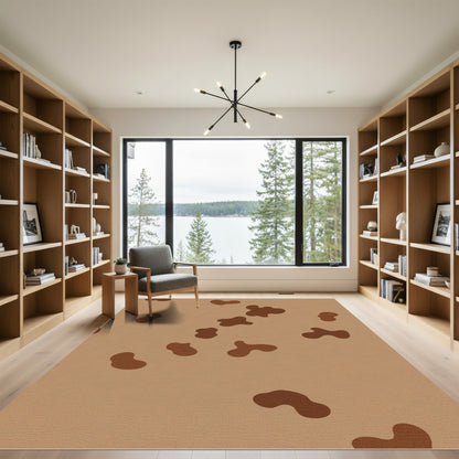 Brown Spotty Abstract Rug