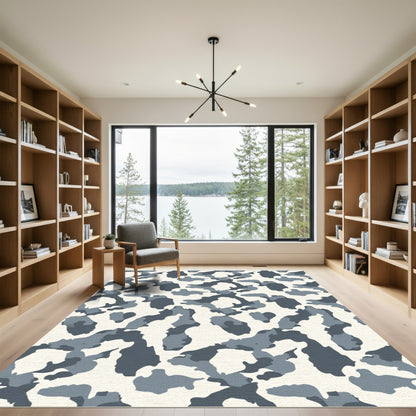 Urban Camouflage Abstract Blocks Rug