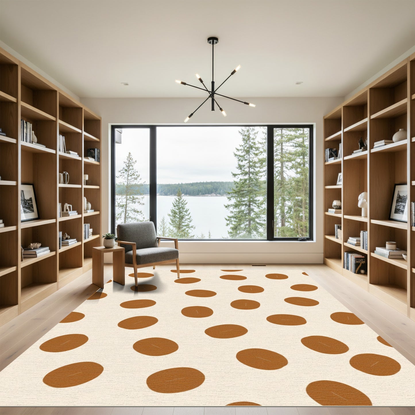 Brown Coffee Bean Spot Rug