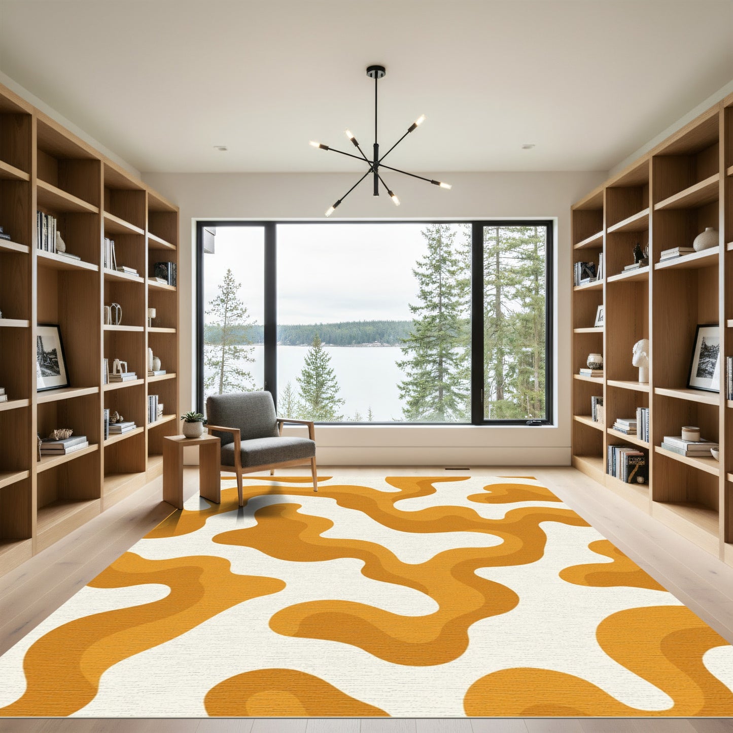 Amber Waves Flowing Composition Rug