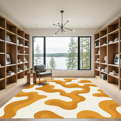 Amber Waves Flowing Composition Rug