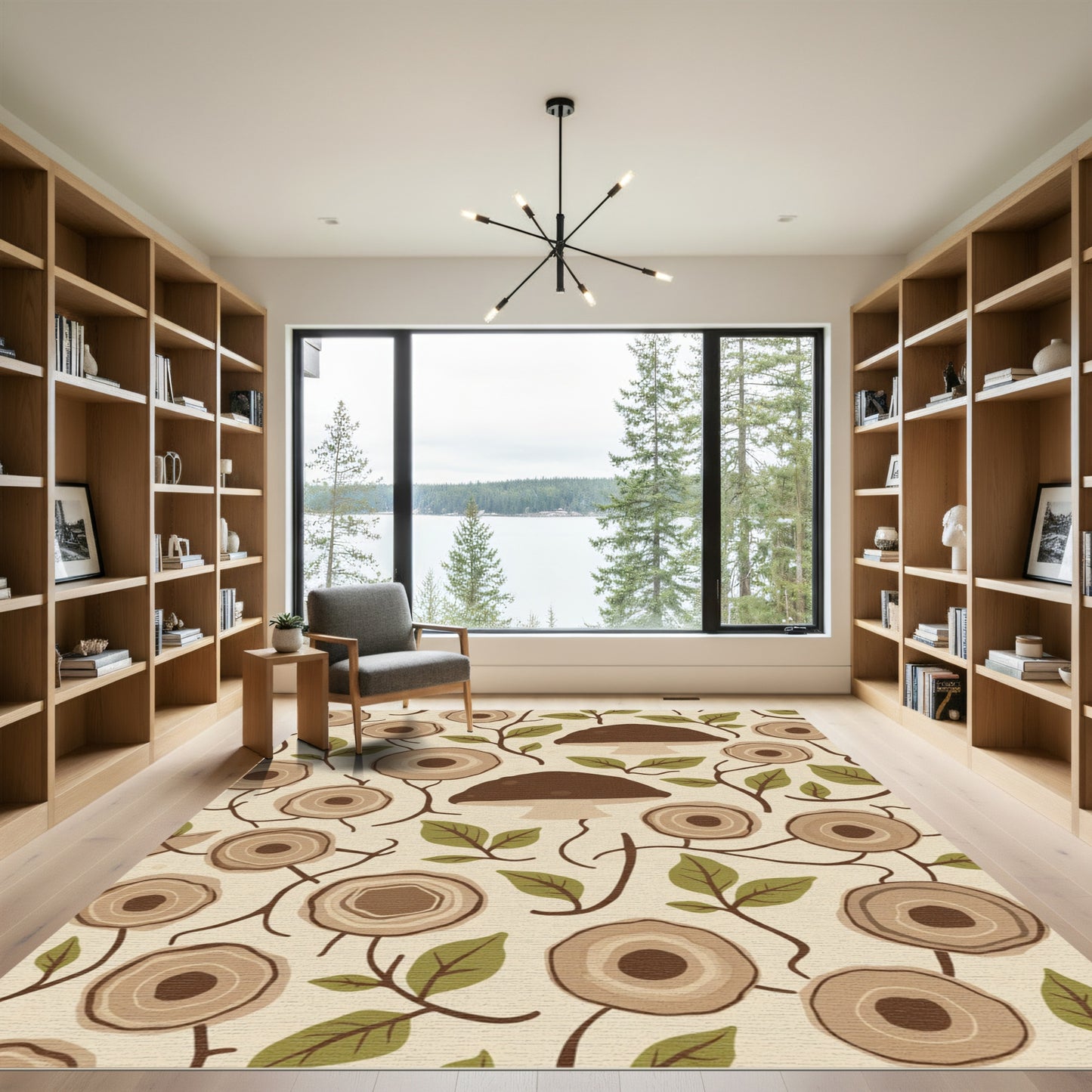 Woodland Mushroom And Oak Ring Rug