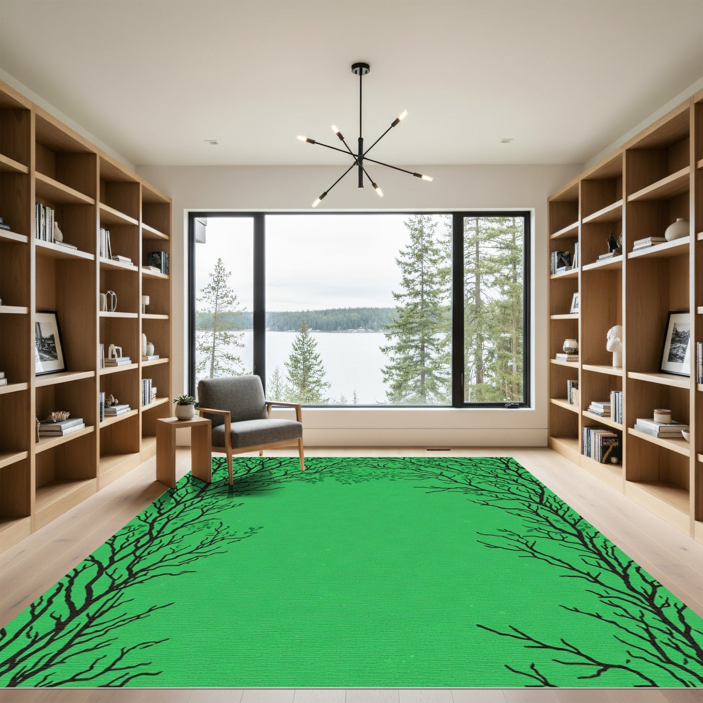 Green Nature Branch Flourish Rug