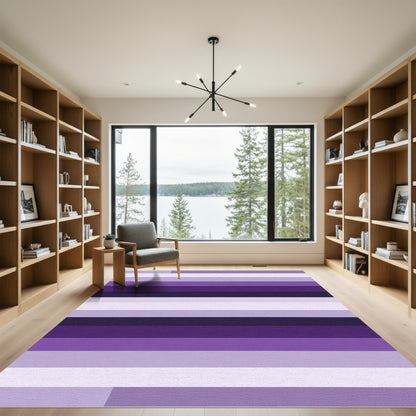 Mauve Purple Striped Harmony Rug