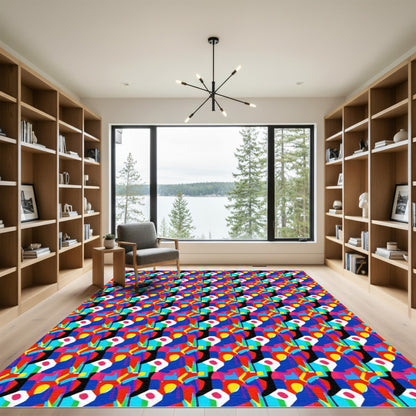 Bold Abstract Geometric Shapes Rug