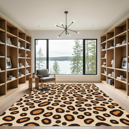 Brown And Tan Spots Rug