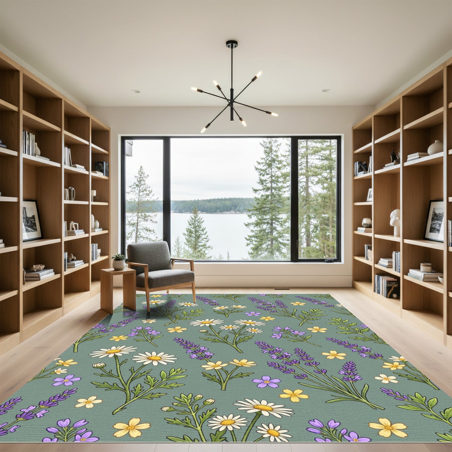 Lavender Daisy Meadow Floral Rapport Rug
