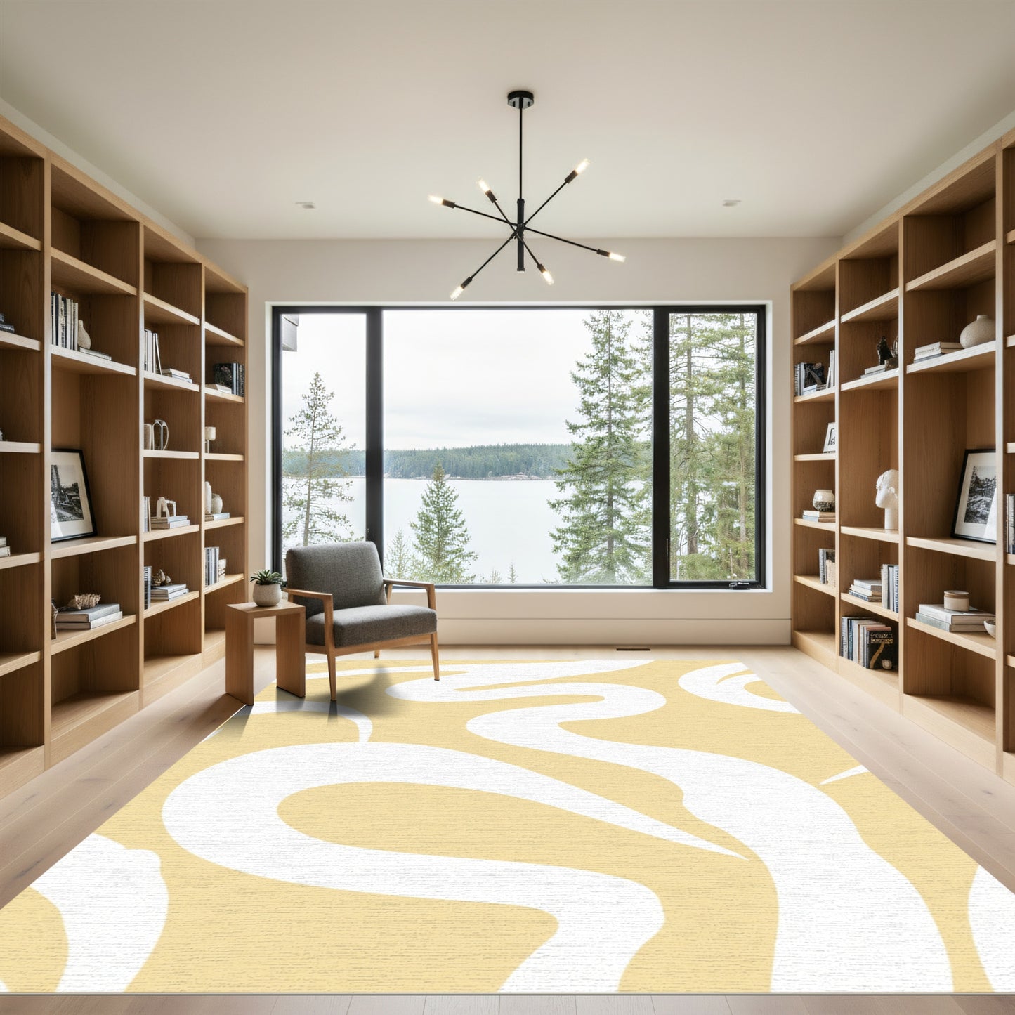 Pale Peach Organic Swirl Rug