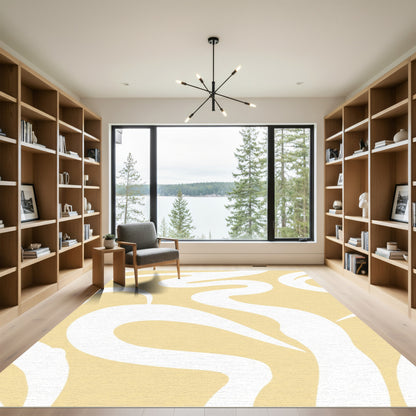 Pale Peach Organic Swirl Rug