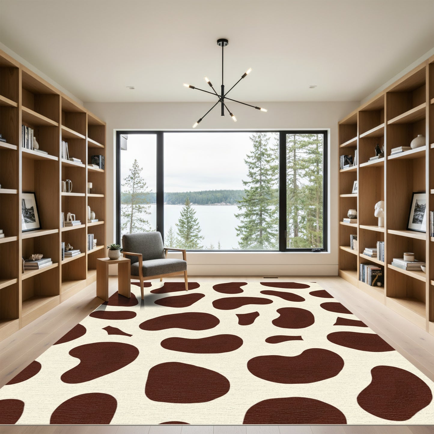 Brown Cream Holstein Spots Rug