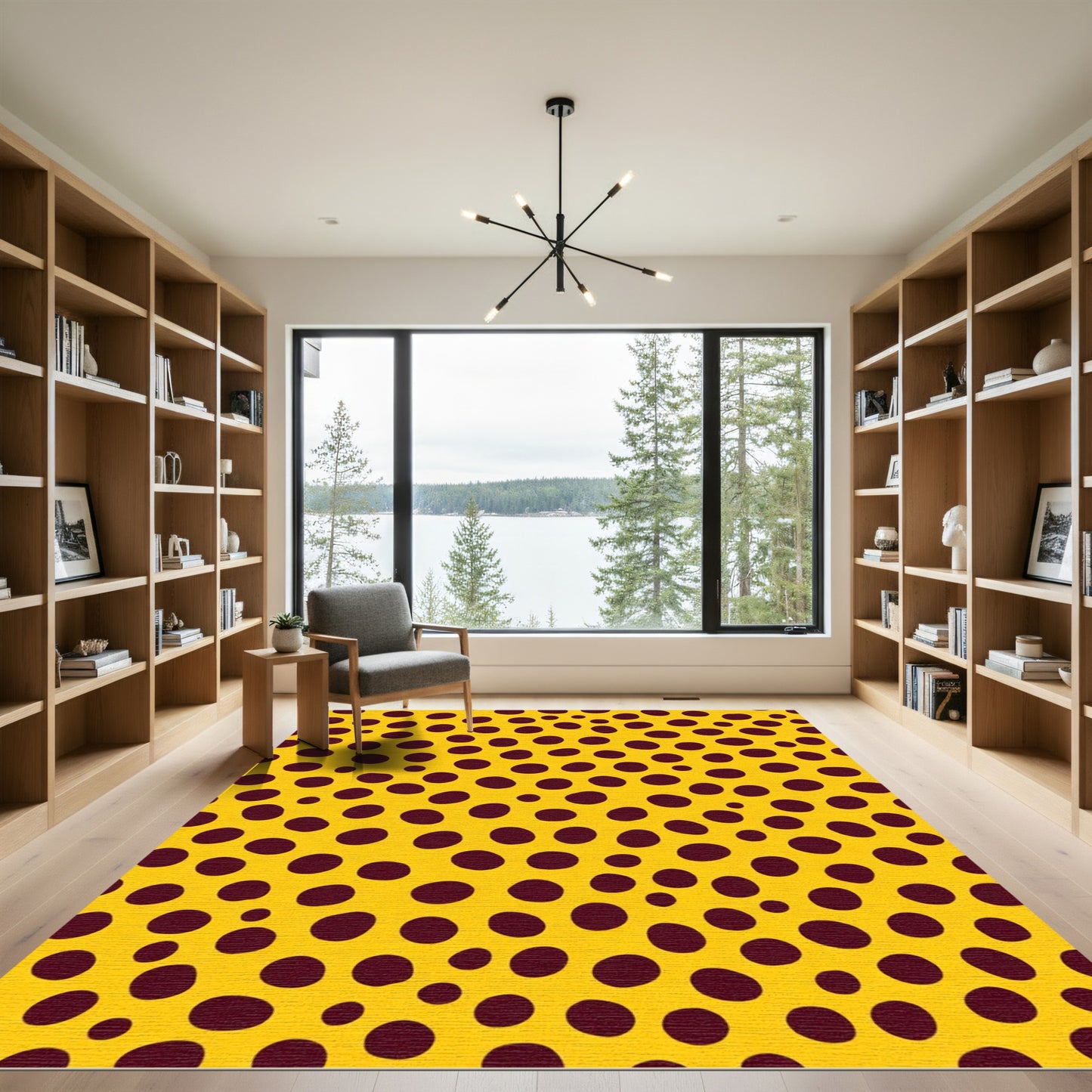 Golden Yellow Spotted All Over Rug