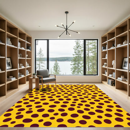 Golden Yellow Spotted All Over Rug