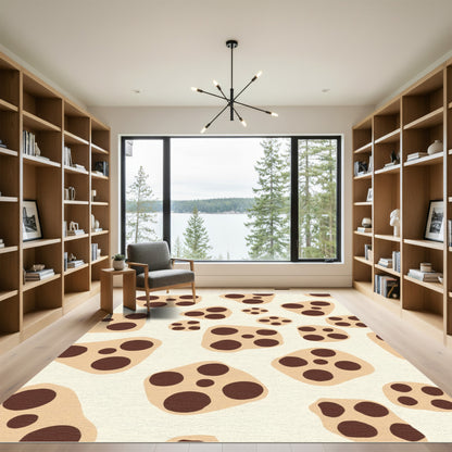 Clay Brown Spot Group Rug