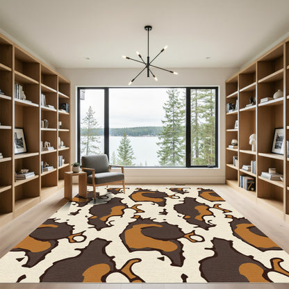 Natural Abstract Organic Form Rug