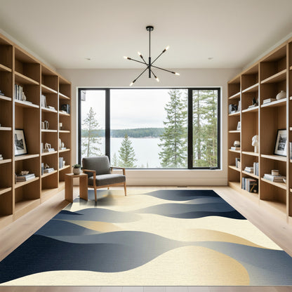 Abstract Sandy Dunes Landscape Rug