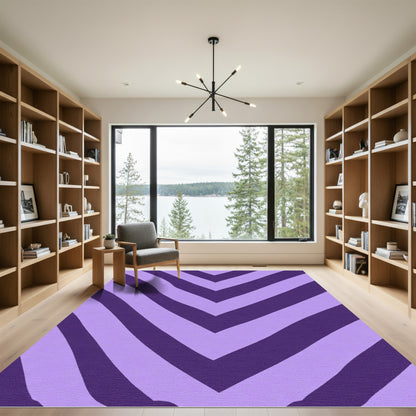 Purple Lavender Chevron Zigzag Rug