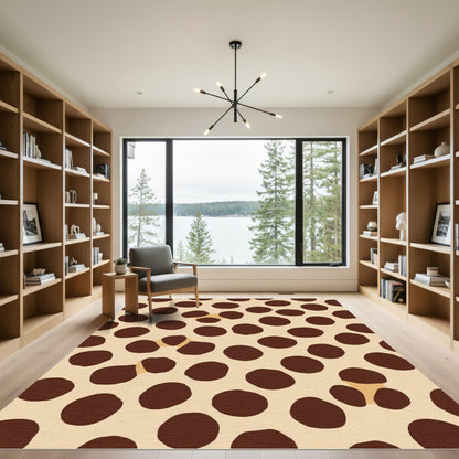 Brown Polka Dot Animal Skin Rug