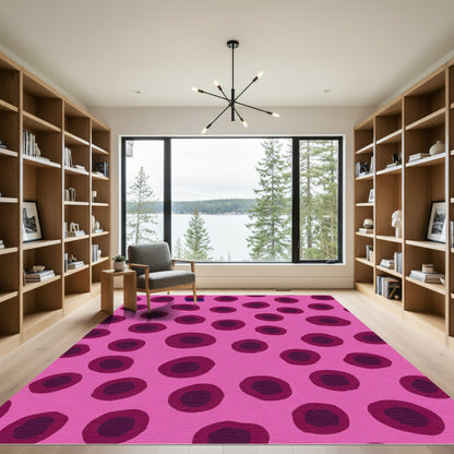 Pink Purple Polka Dot Rug