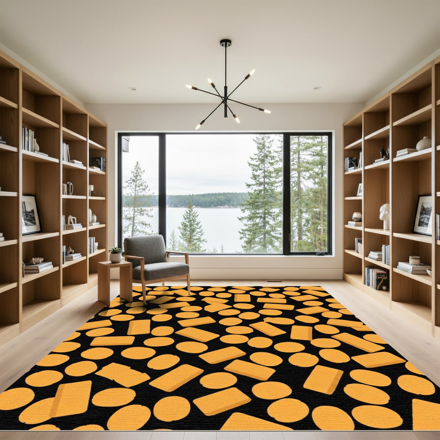 Orange Pills Rectangle Scatter Rug