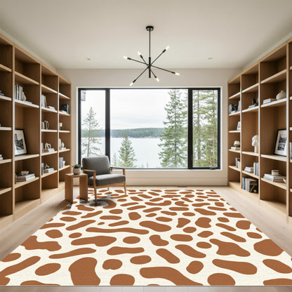 Brown Spotted Organic Blob Harmony Rug