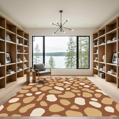 Earthy Tones Organic Blob Rug