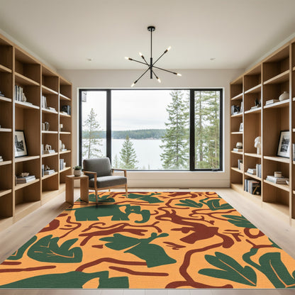 Savanna Elephant Jungle Vine Rug