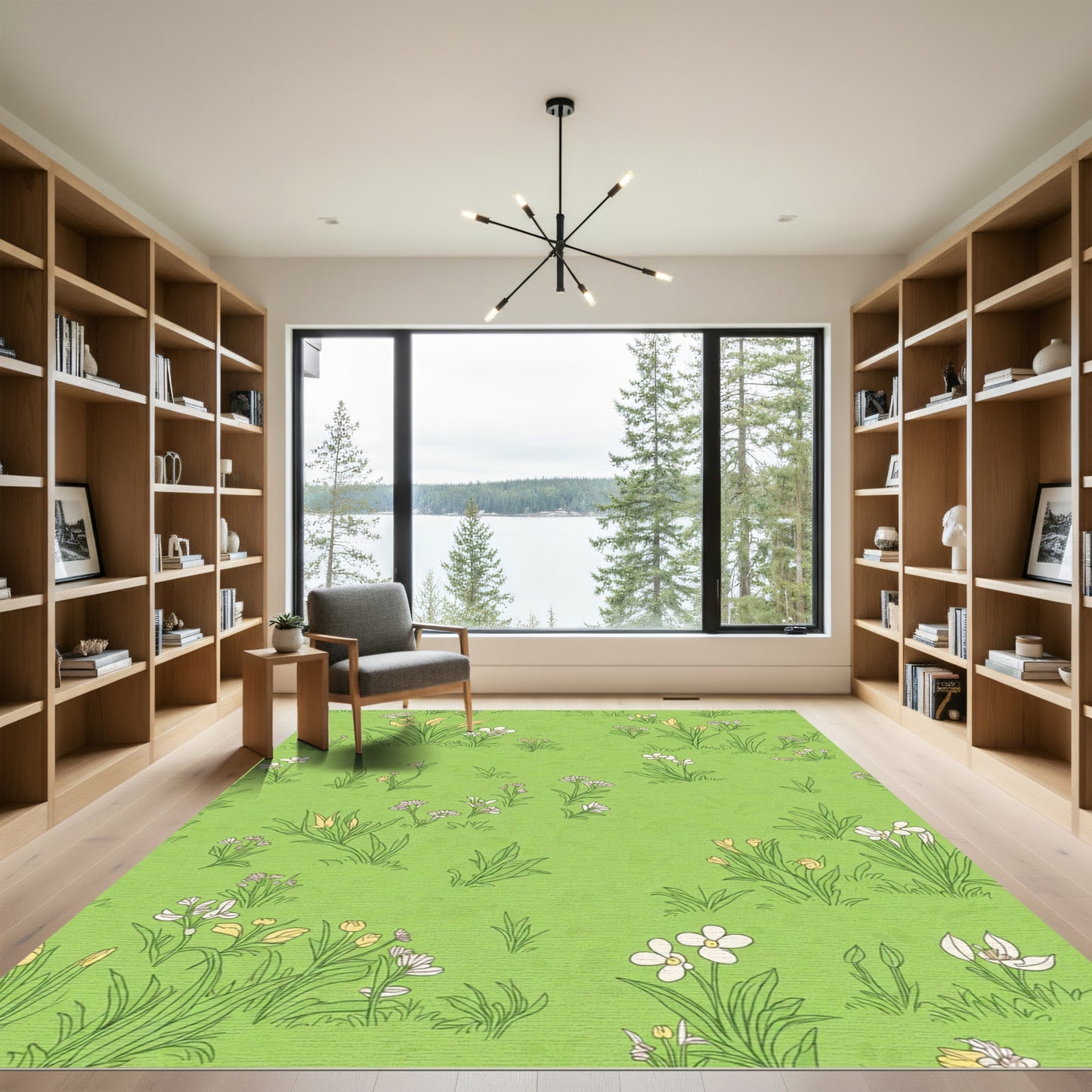 Spring Meadow Floral Field Rug