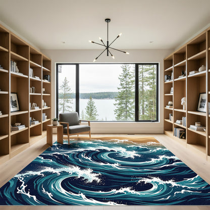 Dynamic Deep Ocean Tidal Wave Rug