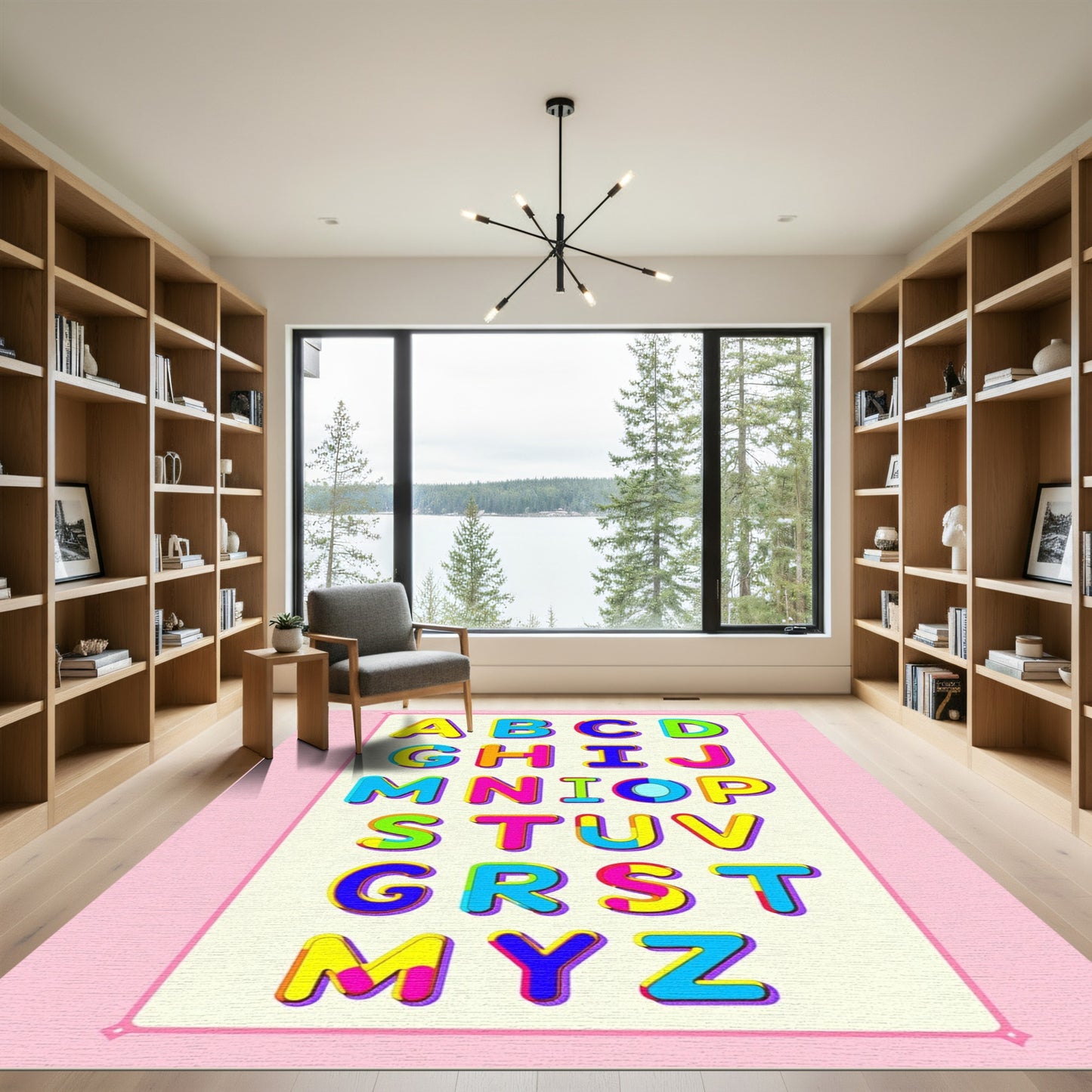 Alphabet Splash Colorful Fun Letters Rug