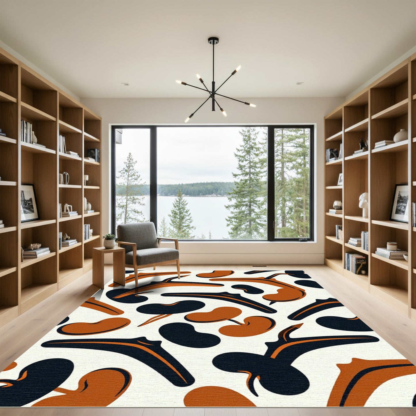 Mid-Century Abstract Organic Shape Rug