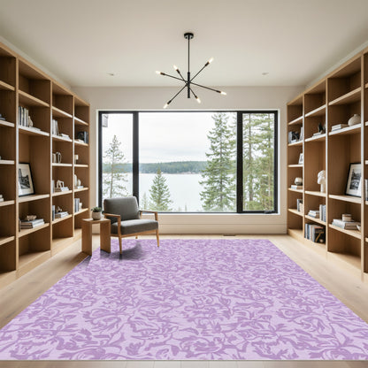 Lavender floral swirls Rug
