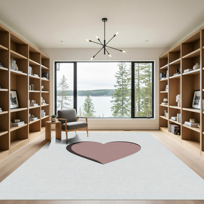 Rose Heart Shape Shadow Rug