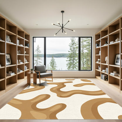 Creamy Caramel Organic Wave Rug