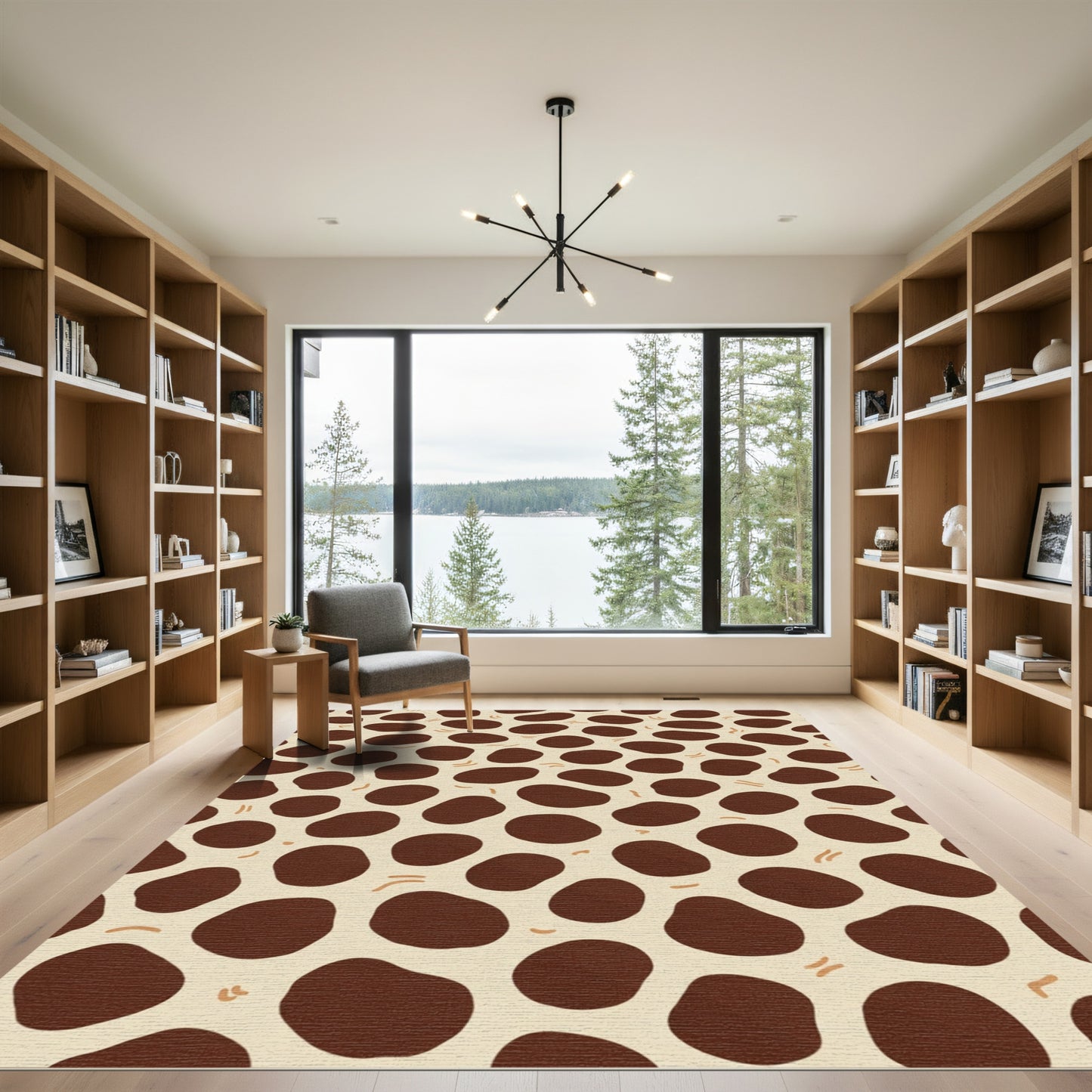 Brown Spots Beige Whimsical Spots Rug