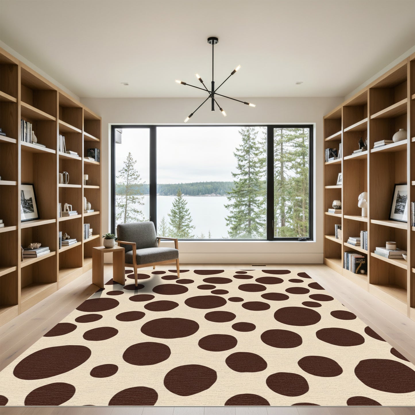 Brown Dot Scatter Rug