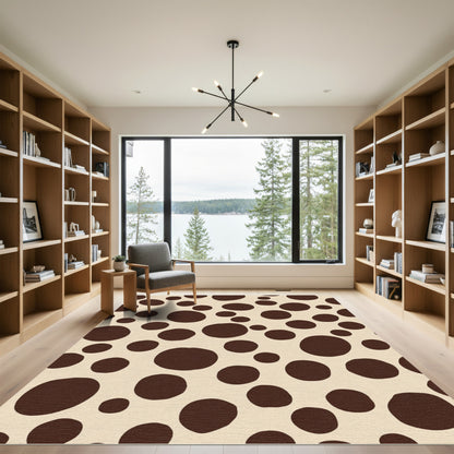 Brown Dot Scatter Rug