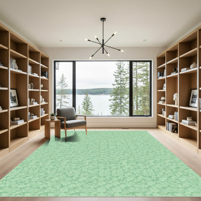 Mint Green Pixelated Texture Rug
