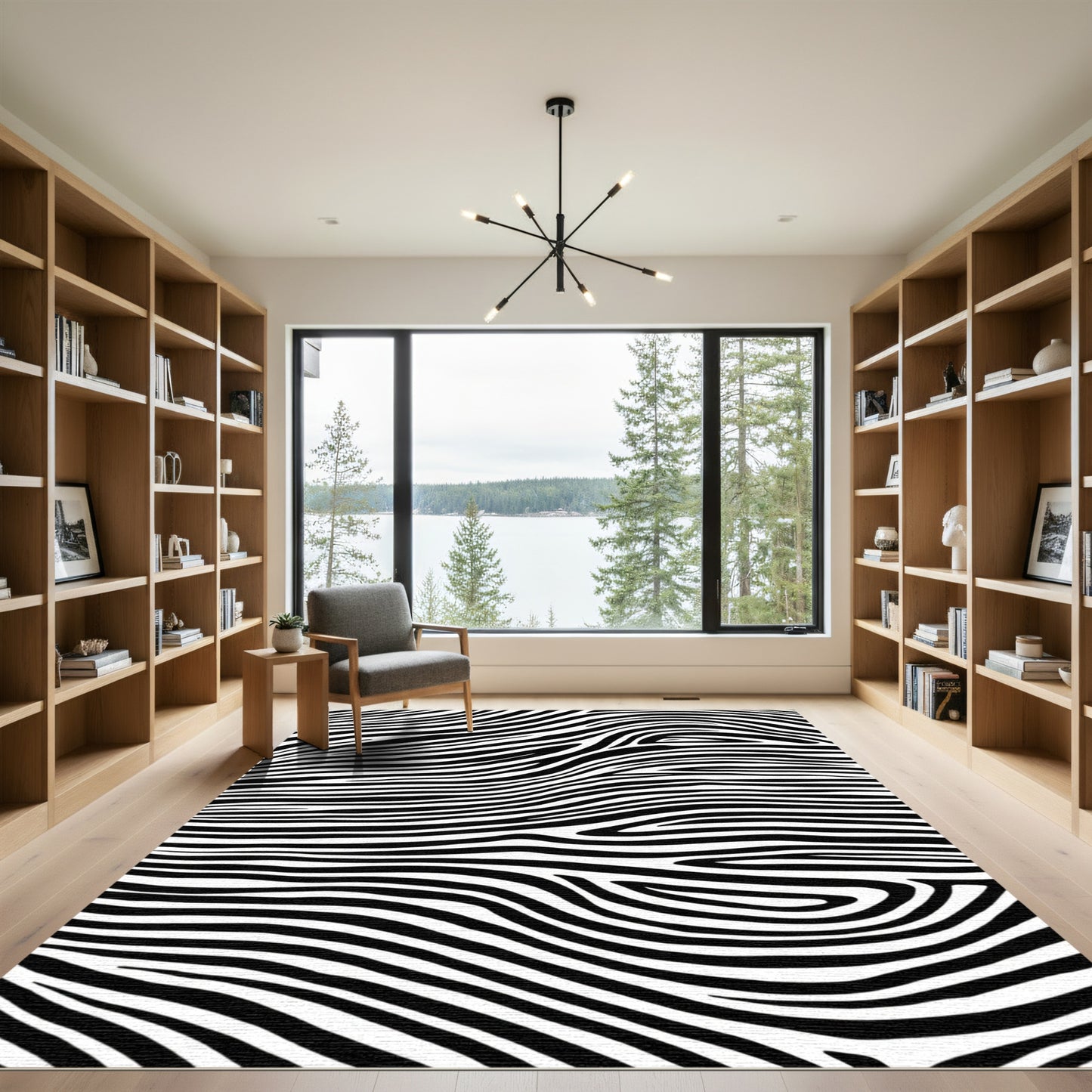 Bold Zebra Print Rug