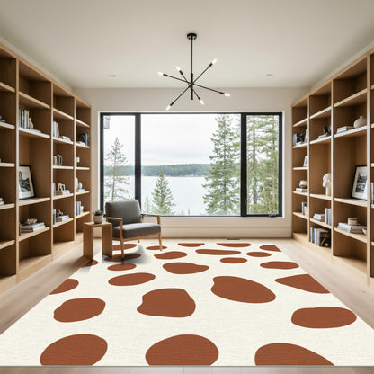 Brown Polka Dot Spots Rug