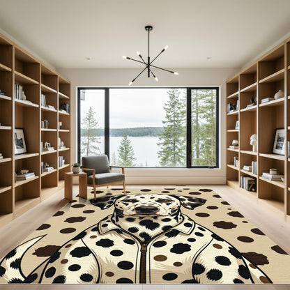 Dalmatian Spotted Cream and Cocoa Rug