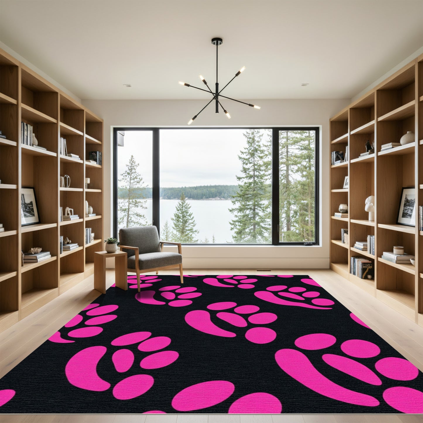 Bright Pink Blob Scatter Rug